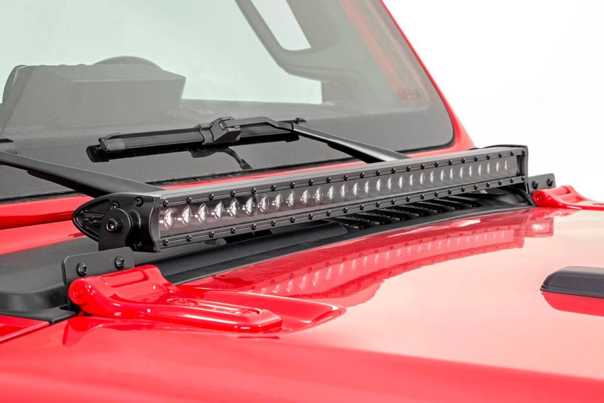 Rough Country 30" LED Hood Kit 18-23 Wrangler JL, 20-23 Gladiator JT BLK-Ser 70054