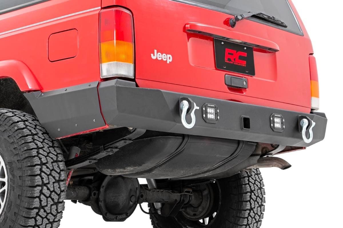 Rough Country Rear LED Bumper w/ D-Rings Jeep Cherokee XJ 84-01 110504
