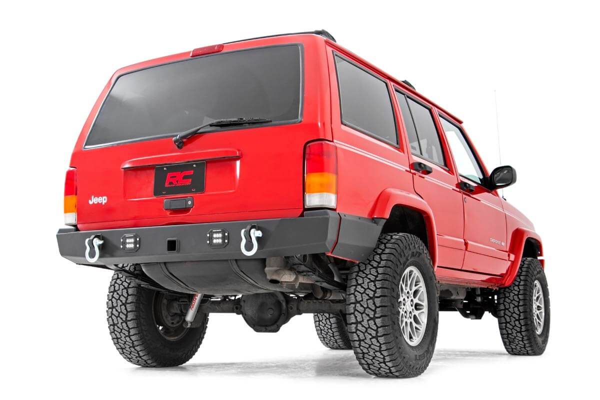Rough Country Rear LED Bumper w/ D-Rings Jeep Cherokee XJ 84-01 110504
