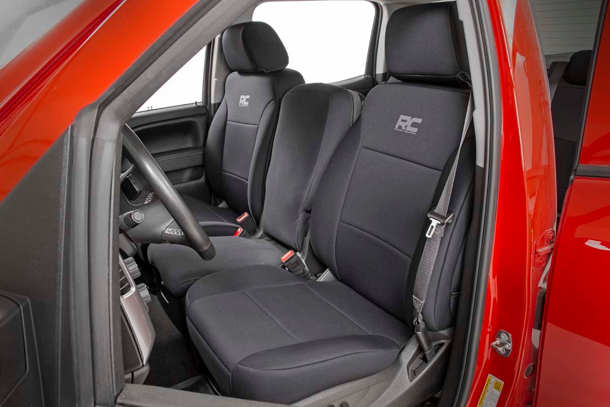 Rough Country GM Neoprene Front Seat Covers Black 14-18 1500 91024