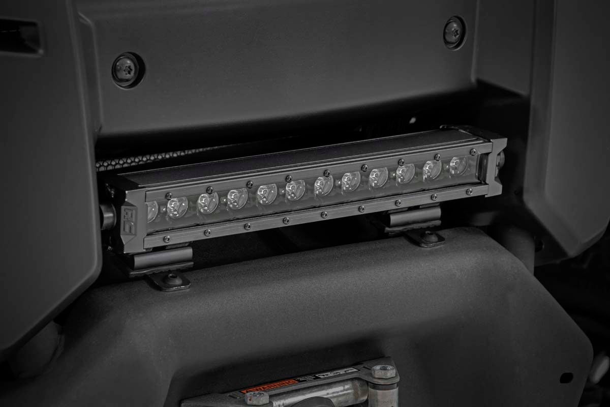Rough Country Black Series LED Light Bar Amber DRL 12 Inch Single Row 70712BLDRLA
