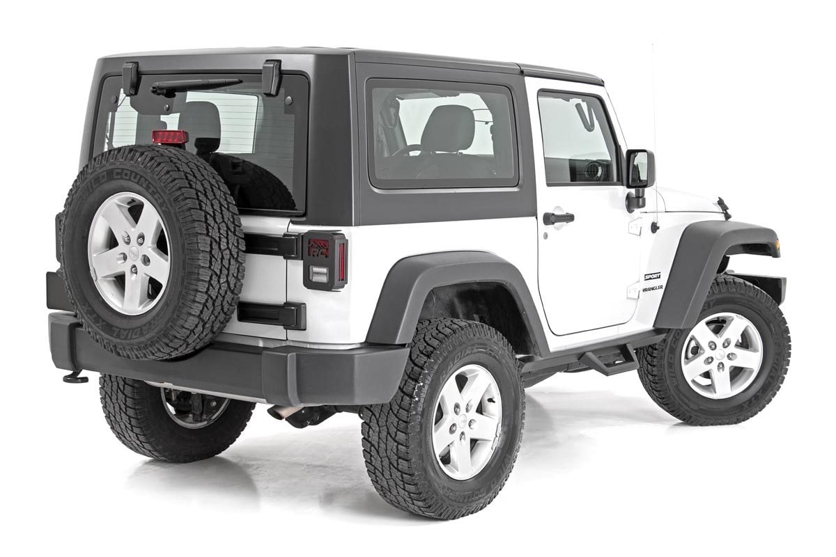 Rough Country Jeep Contoured Drop Steps 07-18 Wrangler JK 2-Door - 90763