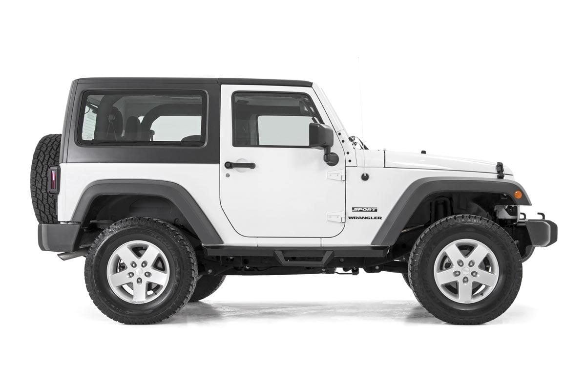 Rough Country Jeep Contoured Drop Steps 07-18 Wrangler JK 2-Door - 90763