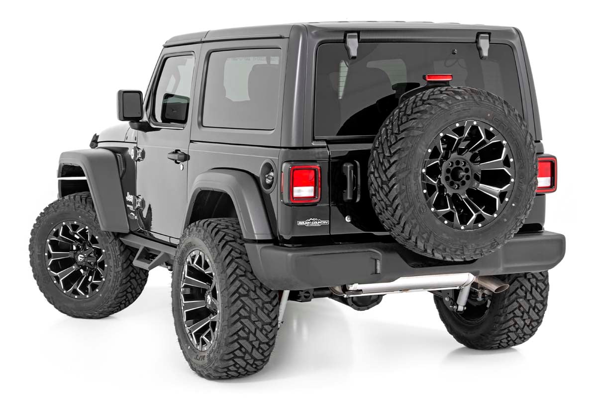 Rough Country Jeep Contoured Drop Steps 18-22 Wrangler JL 2-Door - 90761