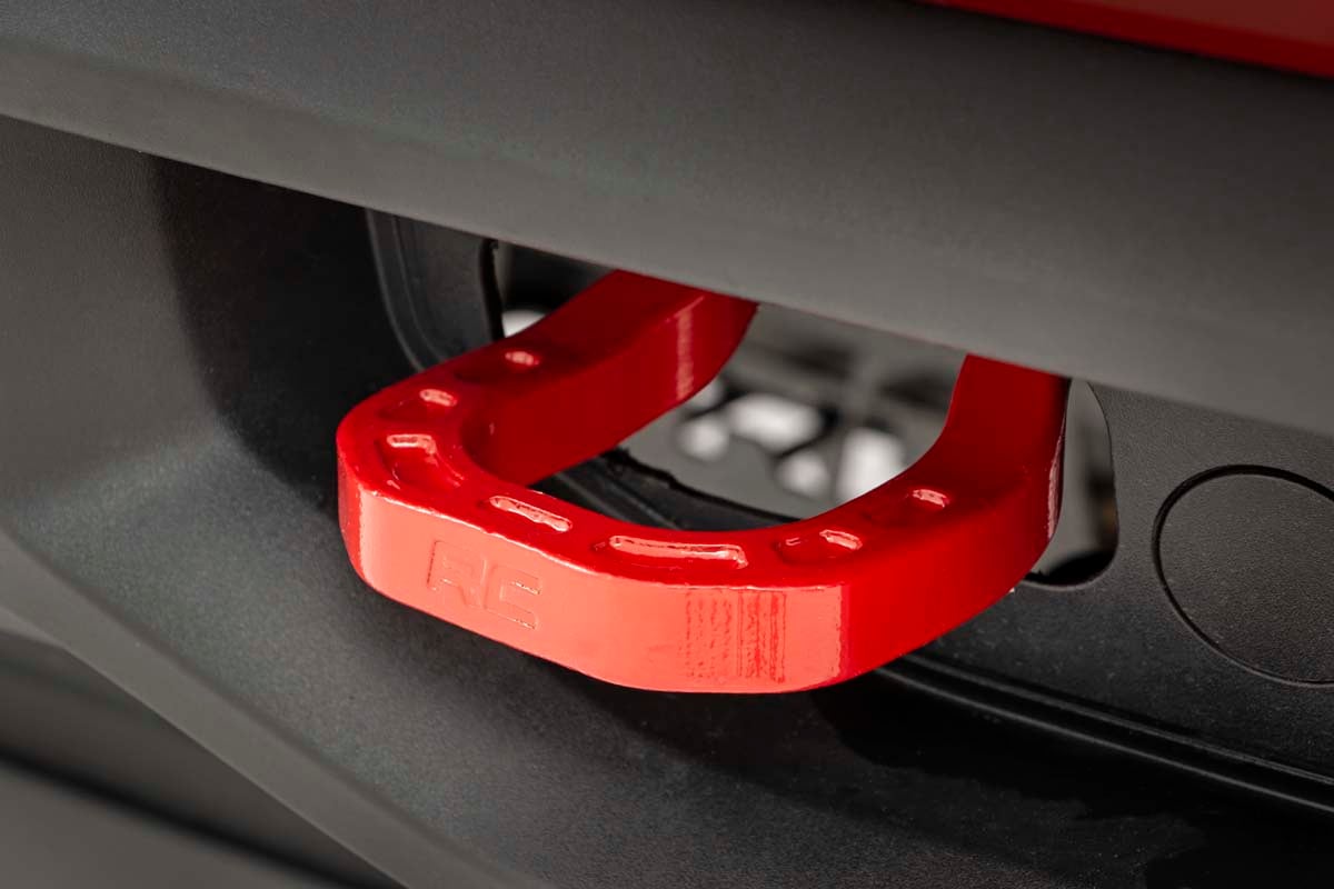 Tow Hooks Forged Red Chevy Silverado 1500 2WD/4WD 2019-2023 - RS132