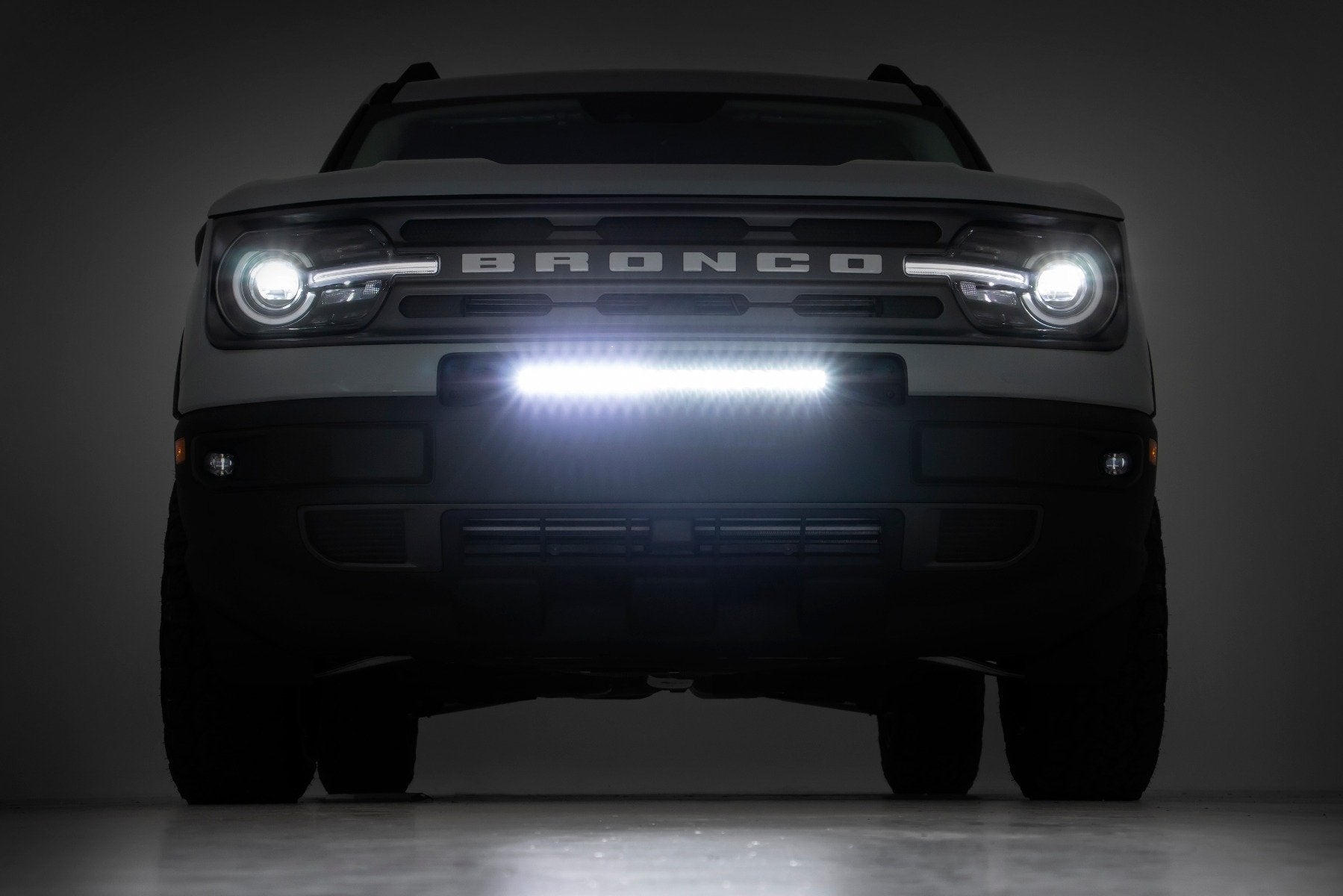 Rough Country Black Series LED Light Bar Amber DRL 20" Single Row 70720BLDRLA