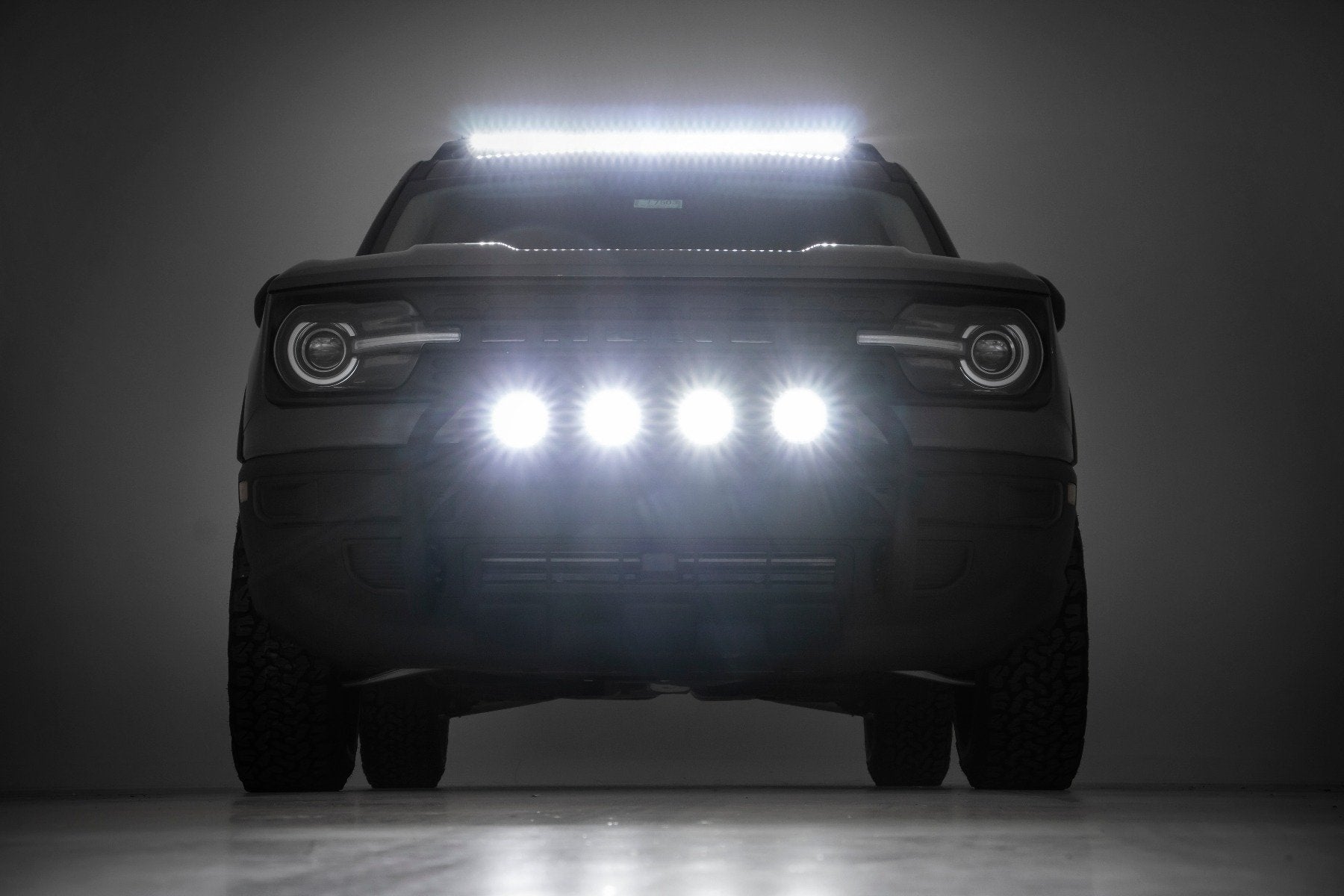 Rough Country Nudge Bar w/Black Series DRL LED 2021 Ford Bronco Sport 51042