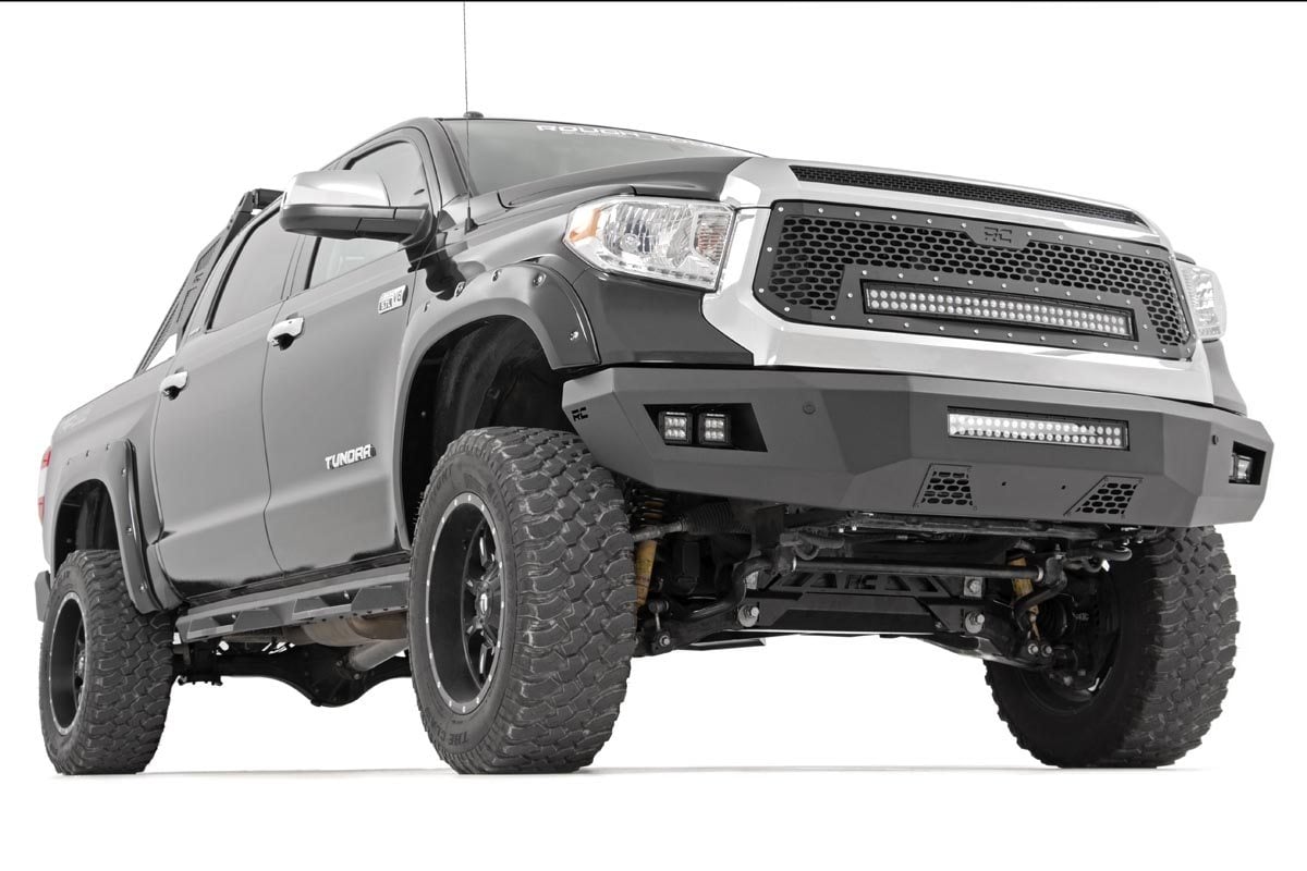 Rough Country Mesh Grille w/30in Dual Row Black Series LED 14-17 Tundra 70226