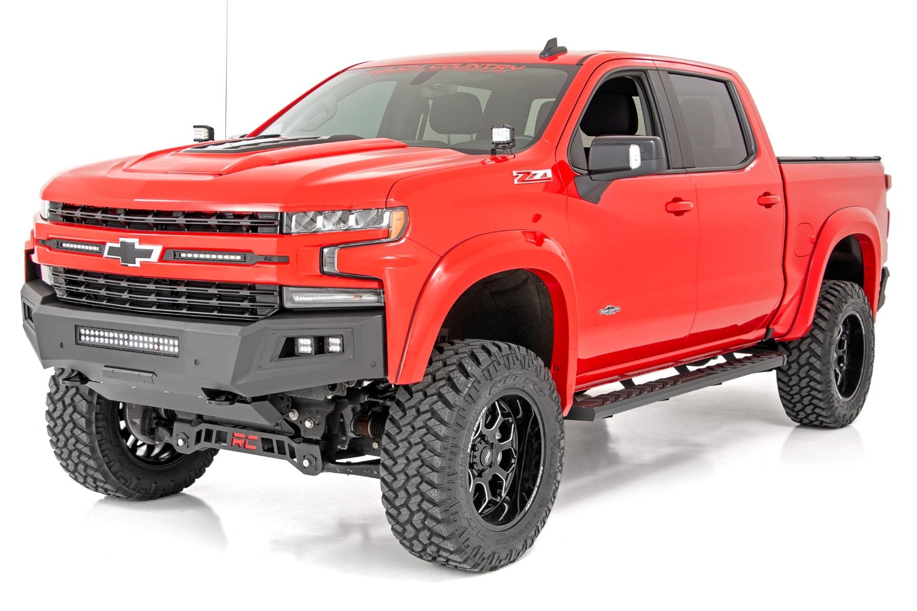 Rough Country BA2 Running Board | Side Step Bars | Chevy/GMC 1500/2500HD/3500HD (19-26 & Classic) 41002A