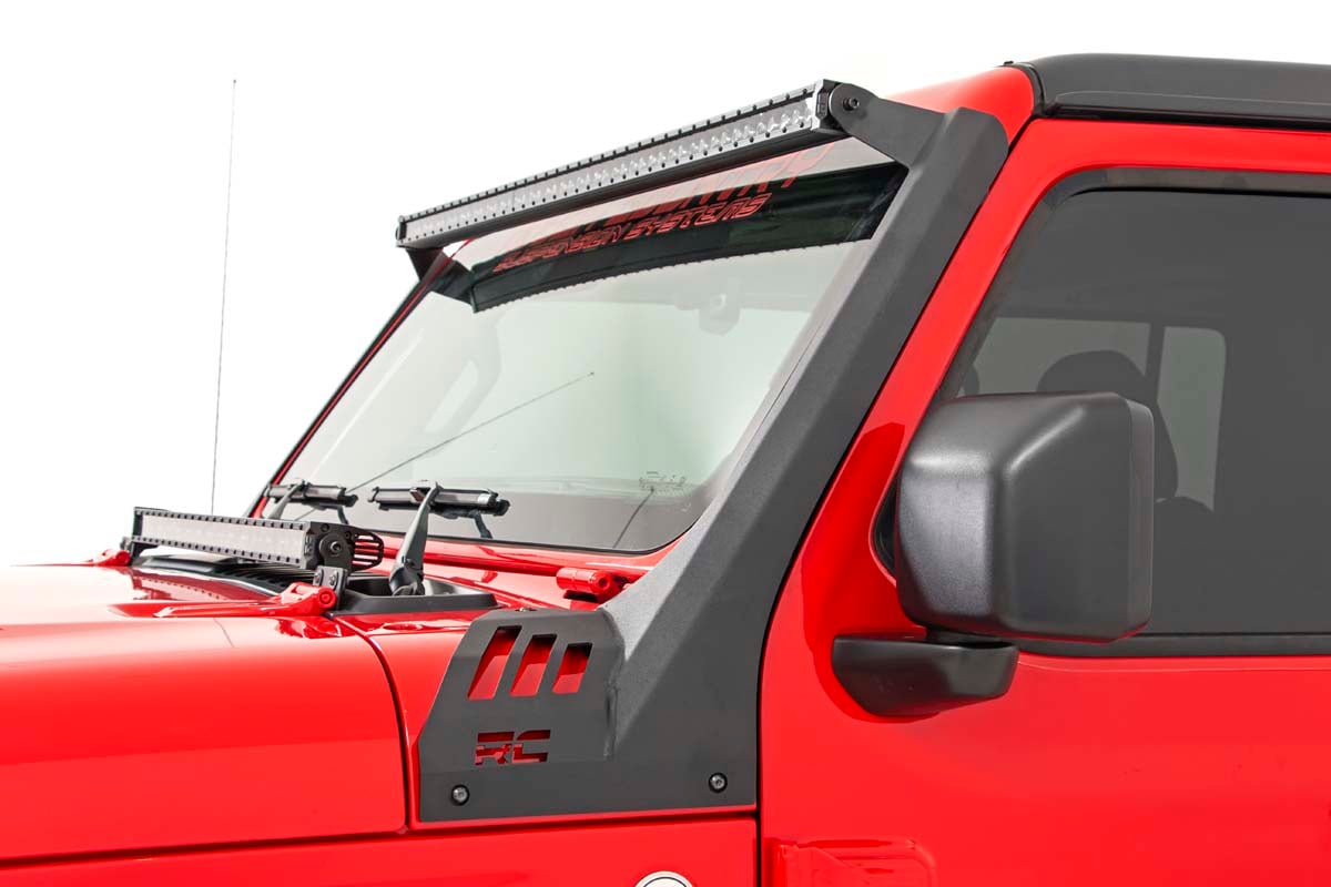 Rough Country 50" LED Light Bar Kit Blk Series 20-23 Gladiator JT Wrangler 70066
