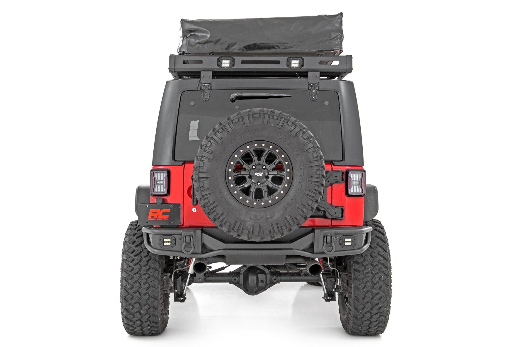 Rough Country Rear Tubular Bumper Jeep Wrangler JK (2007-2018) 10649