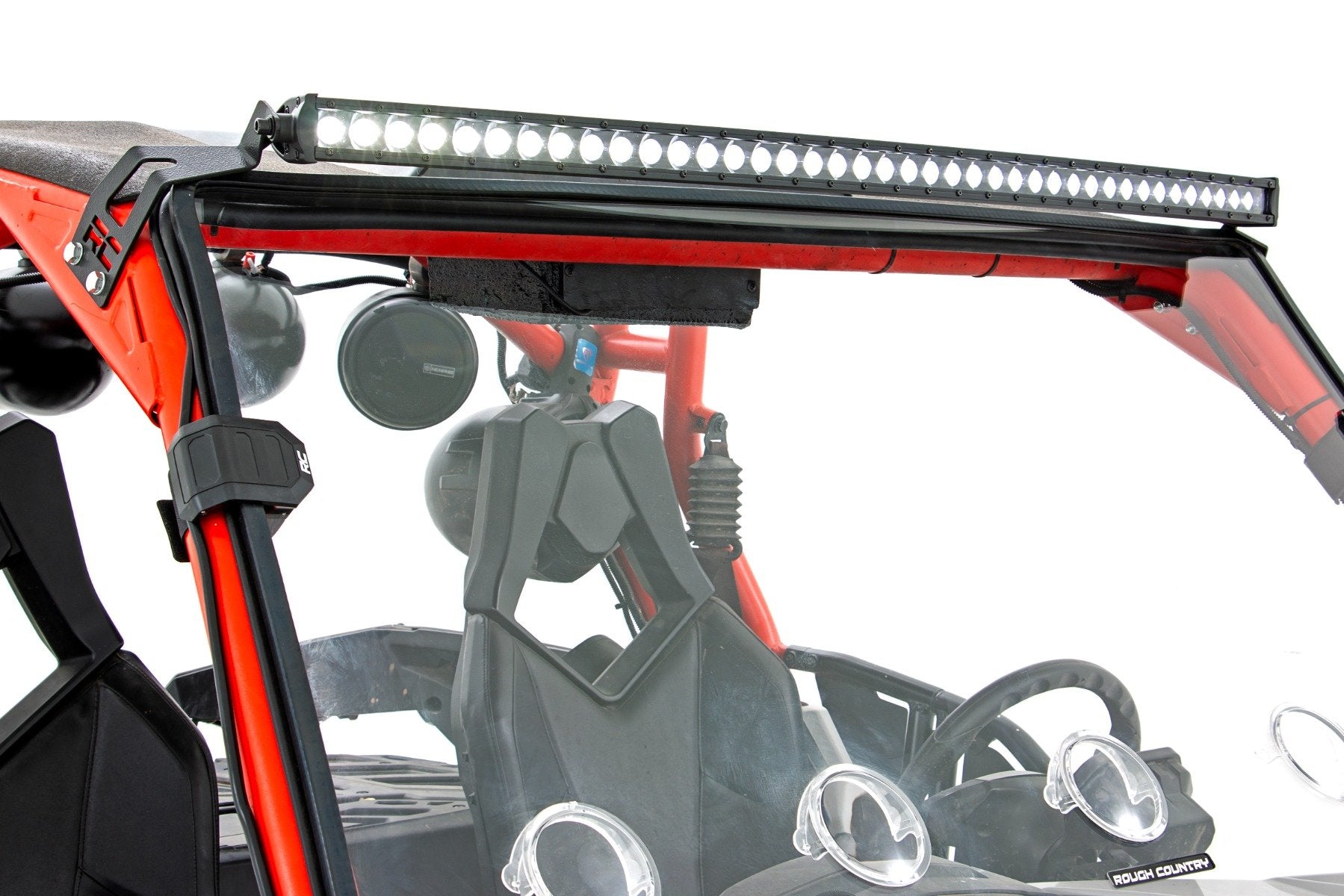 Rough Country LED Front Mount 40" Black Single Row for Can-Am Commander/Maverick 14-20 97040