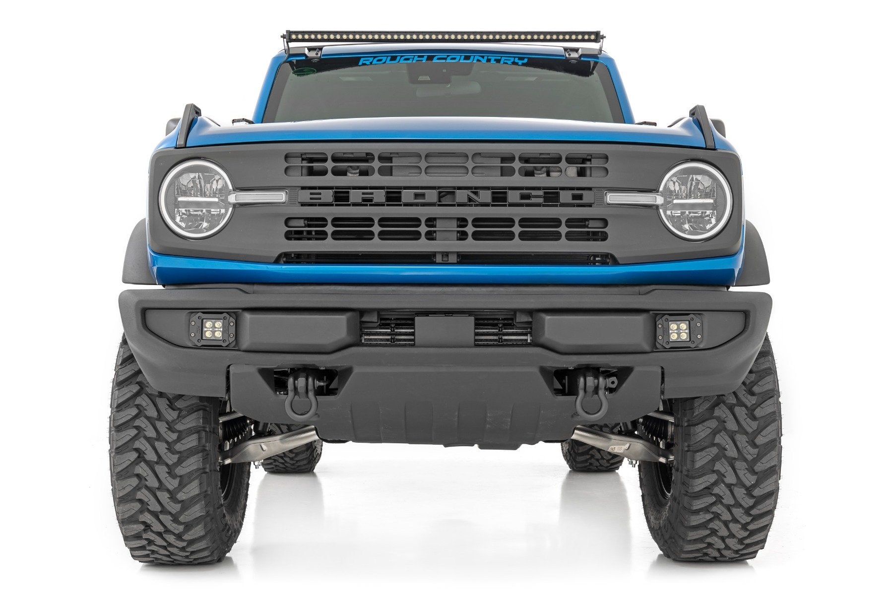 Rough Country LED Light Ditch Mount For Toyota Tundra 22+ 2" Black Pr White DRL 82043
