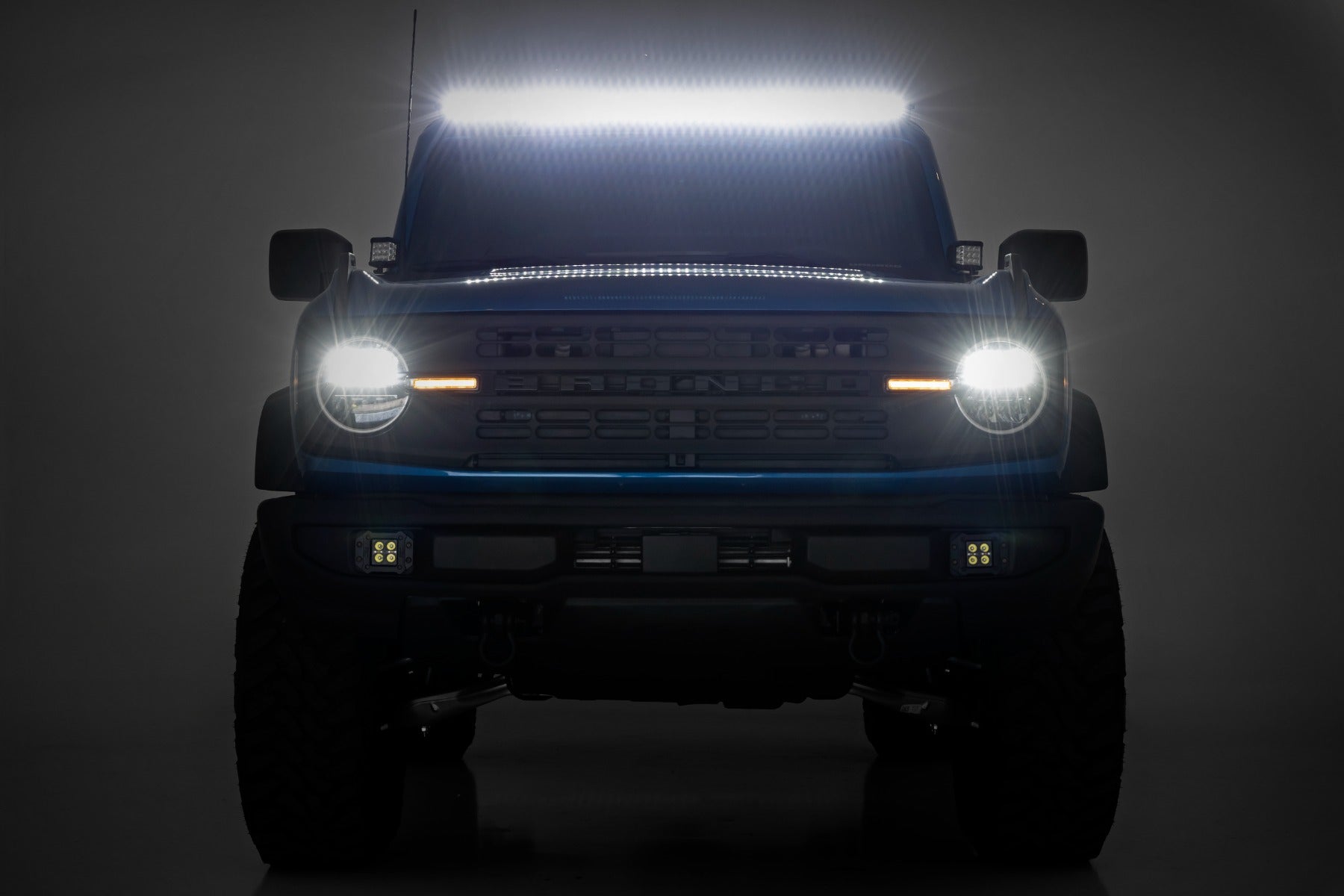 Rough Country LED Light 50" Black Series Single Row Ford Bronco 2021 71043
