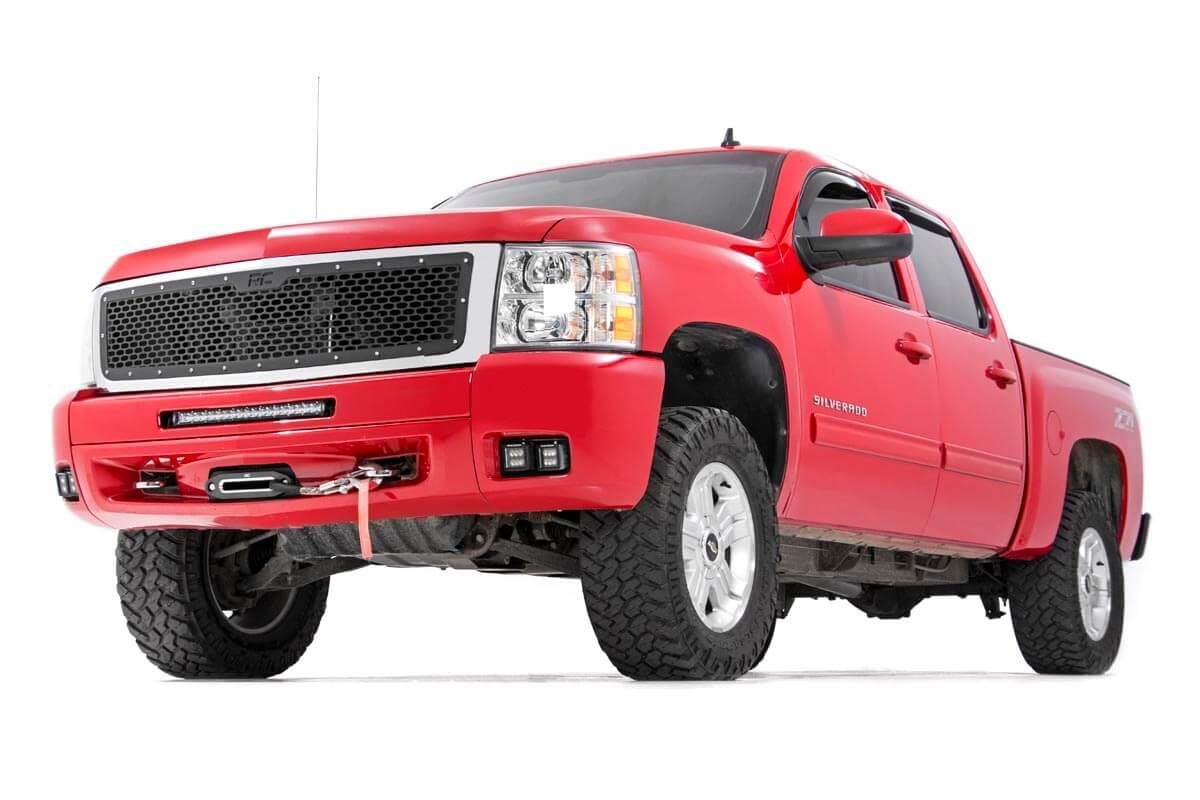Rough Country Chevrolet LED Fog Light Kit BLK Ser w/Amber DRL 07-13 Silv 1500 70762DRLA