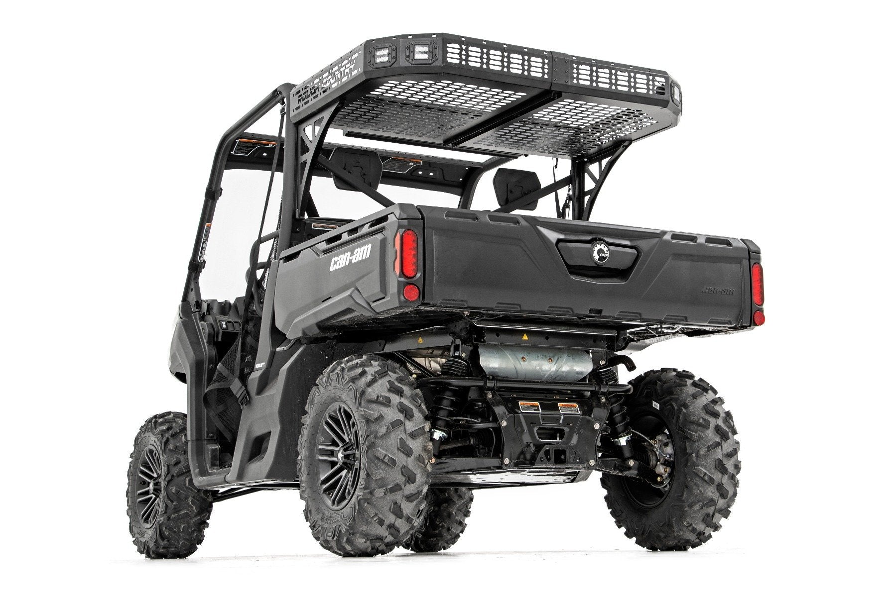 Rough Country Can-Am Rear Cargo Rack w/ Cube Lights 17-20 Defender 97027