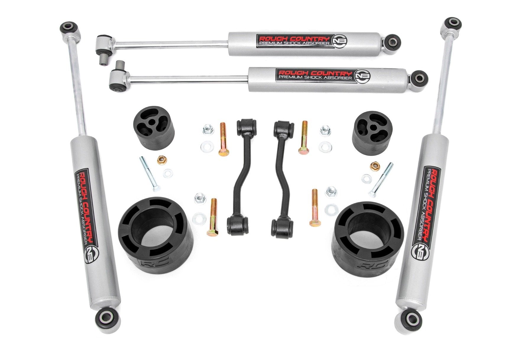 Rough Country 2.5" Leveling Kit Spacers N3 Jeep Gladiator JT 4WD 2024 61330