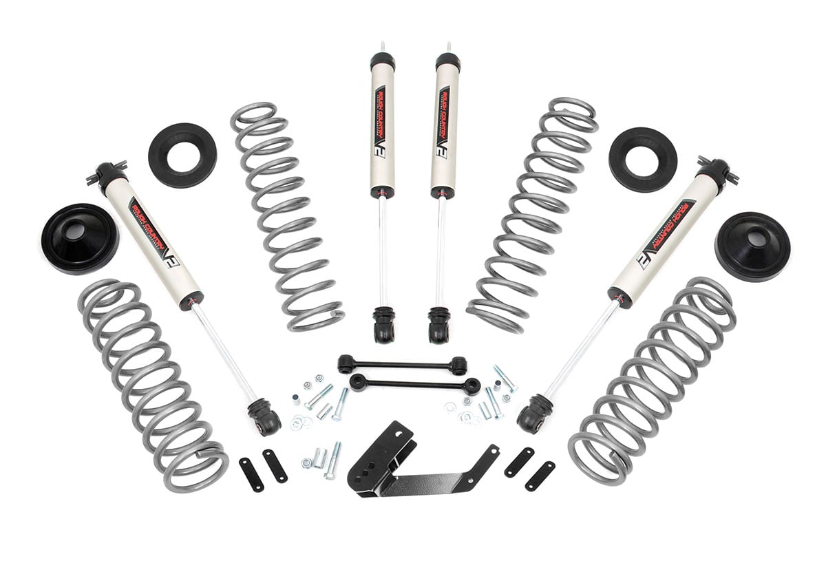Rough Country 3.25" Suspension Lift Kit w/V2 Shocks For Jeep Wrangler JK 07-18 67670