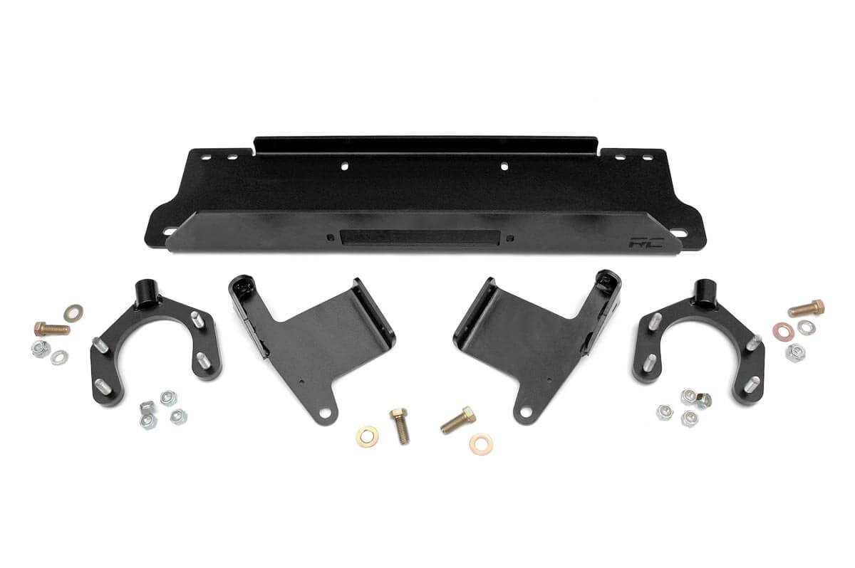 Rough Country Jeep Winch Mounting Plate Factory Bumper 07-18 JK Wrangler 1162