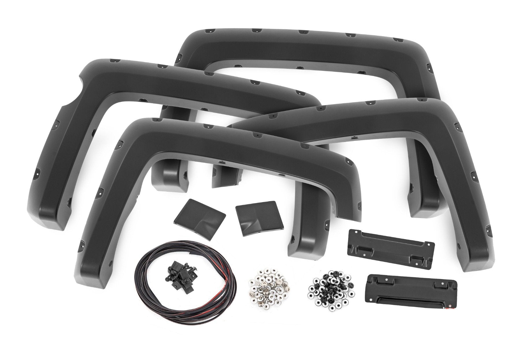 Rough Country Pocket Fender Flares 5' Bed GBA Black Chevy Silverado 1500 14-18 F-C11413A-GBA
