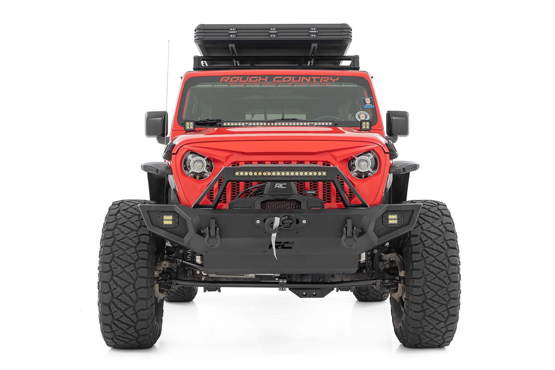 Rough Country Front Winch Bumper 9500S for Jeep Gladiator JT/Wrangler JK & JL 10660