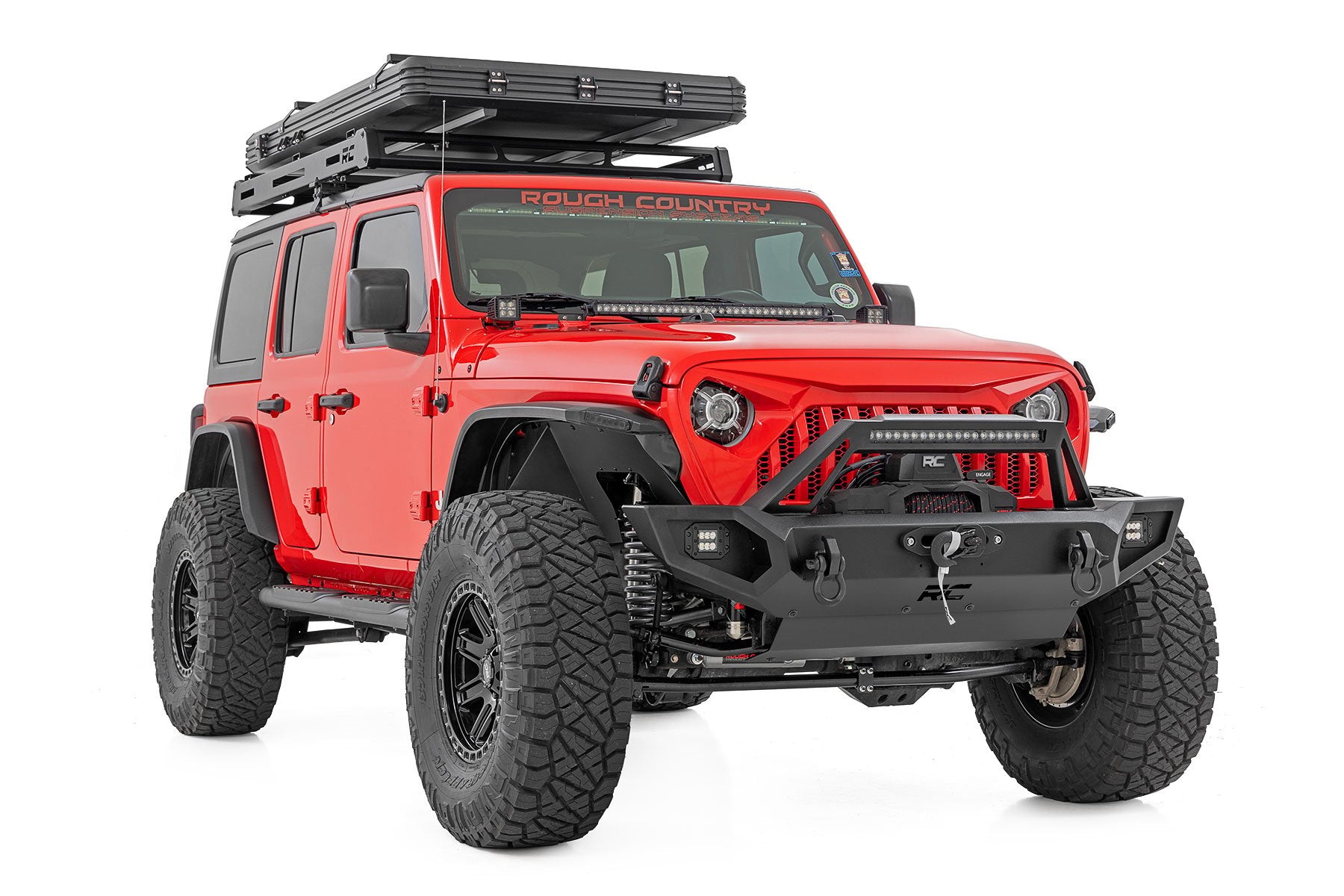 Rough Country Front Winch Bumper 9500S for Jeep Gladiator JT/Wrangler JK & JL 10660