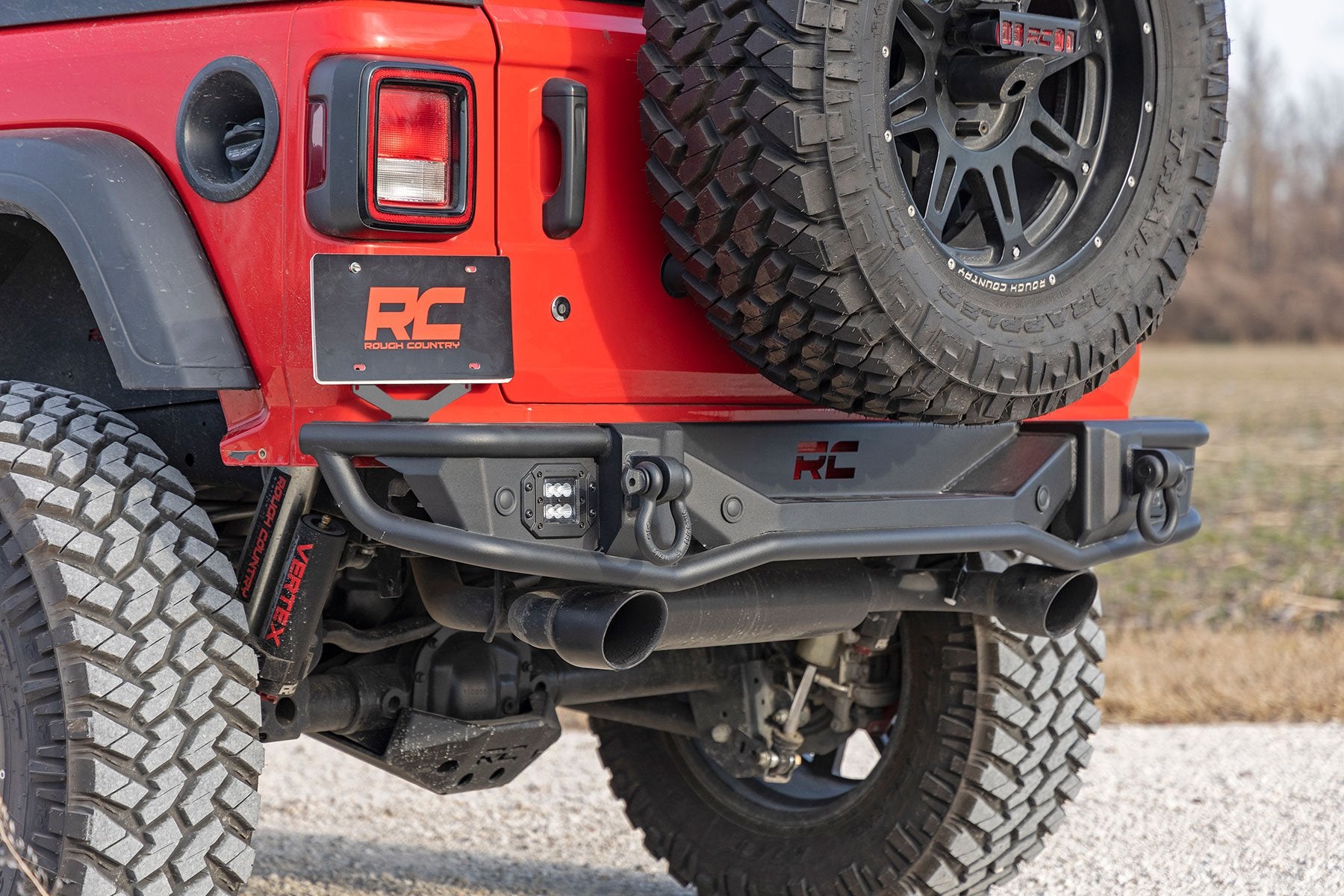 Rough Country Rear Bumper Tubular Jeep Wrangler JL 4WD 2018-2021 10648