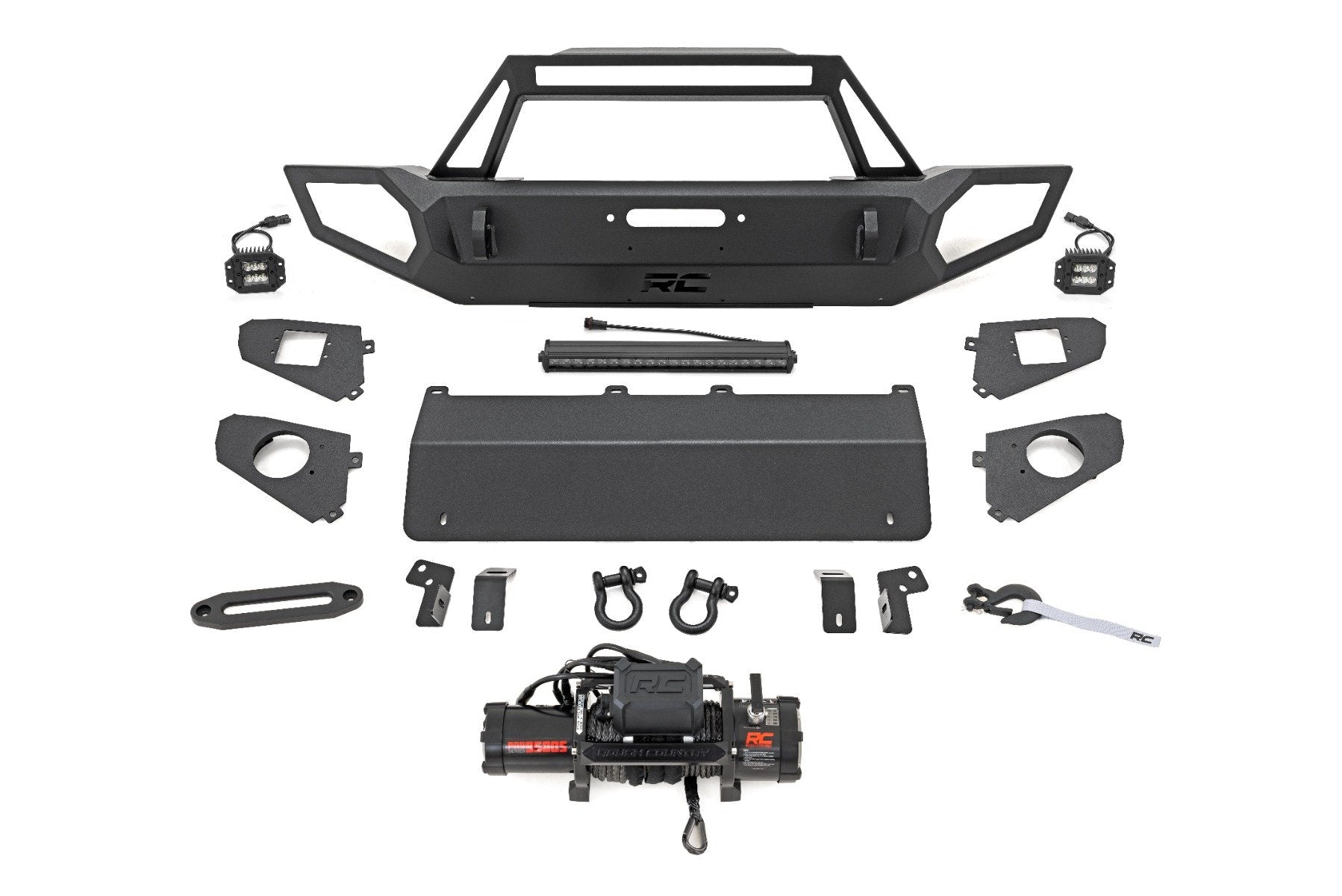 Rough Country Front Winch Bumper 9500S for Jeep Gladiator JT/Wrangler JK & JL 10660