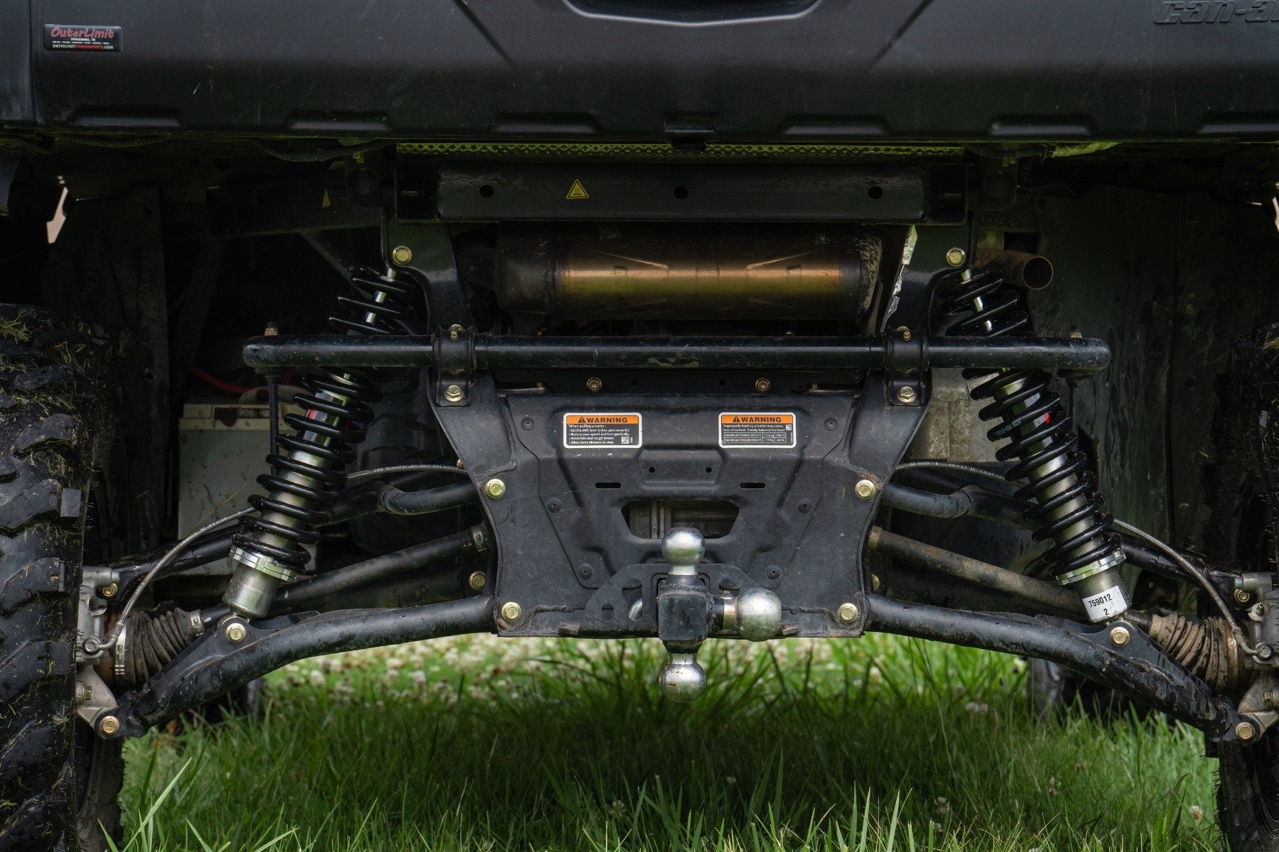 Rough Country M1 Rear Coil Over Shocks Height Adjust Can-Am Defender MAX HD10 301012