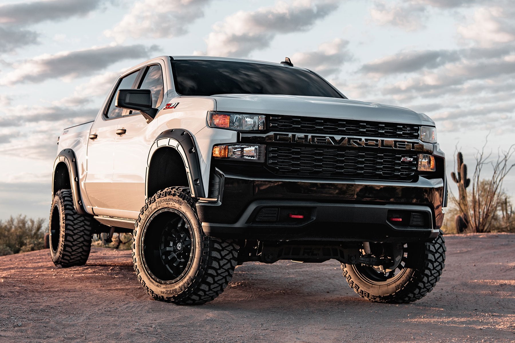 Rough Country Fender Flares Defender GTL Desert Sand Chevy Silverado 1500 19-24 A-C12211-GTL
