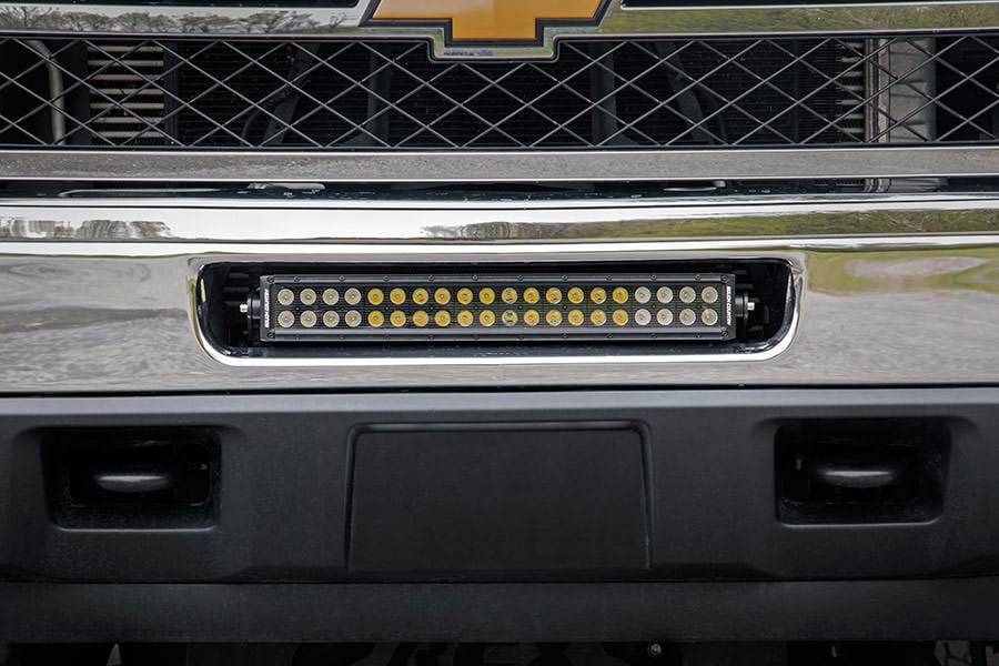 Rough Country Chevrolet 20-inch LED Light Bar Hidden Bumper Mounts 11-14 2500HD 70522
