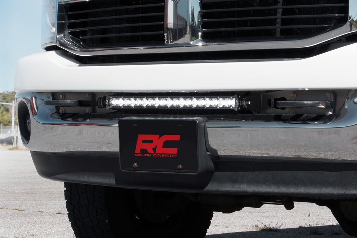 Rough Country Hidden Kit w/20" LED Light Bar BLK DRL 03-18 RAM 2500 70568BLDRL