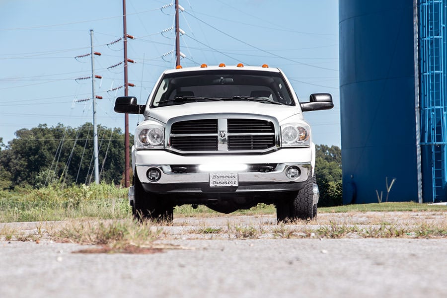 Rough Country LED Bumper Mount 20" Spectrum Single Row Ram 2500/3500 10-18 80568
