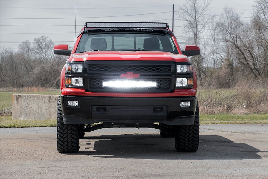 Rough Country Chevrolet 30in Curved Cree LED Grille Kit Dual Row 14-15 Silv 1500 70624