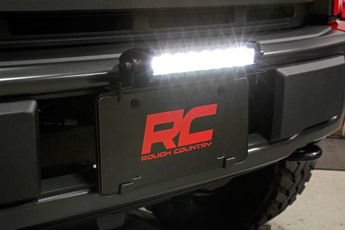 Rough Country Black Series LED Light Bar Amber DRL 8 Inch Single Row 70718BLDRLA