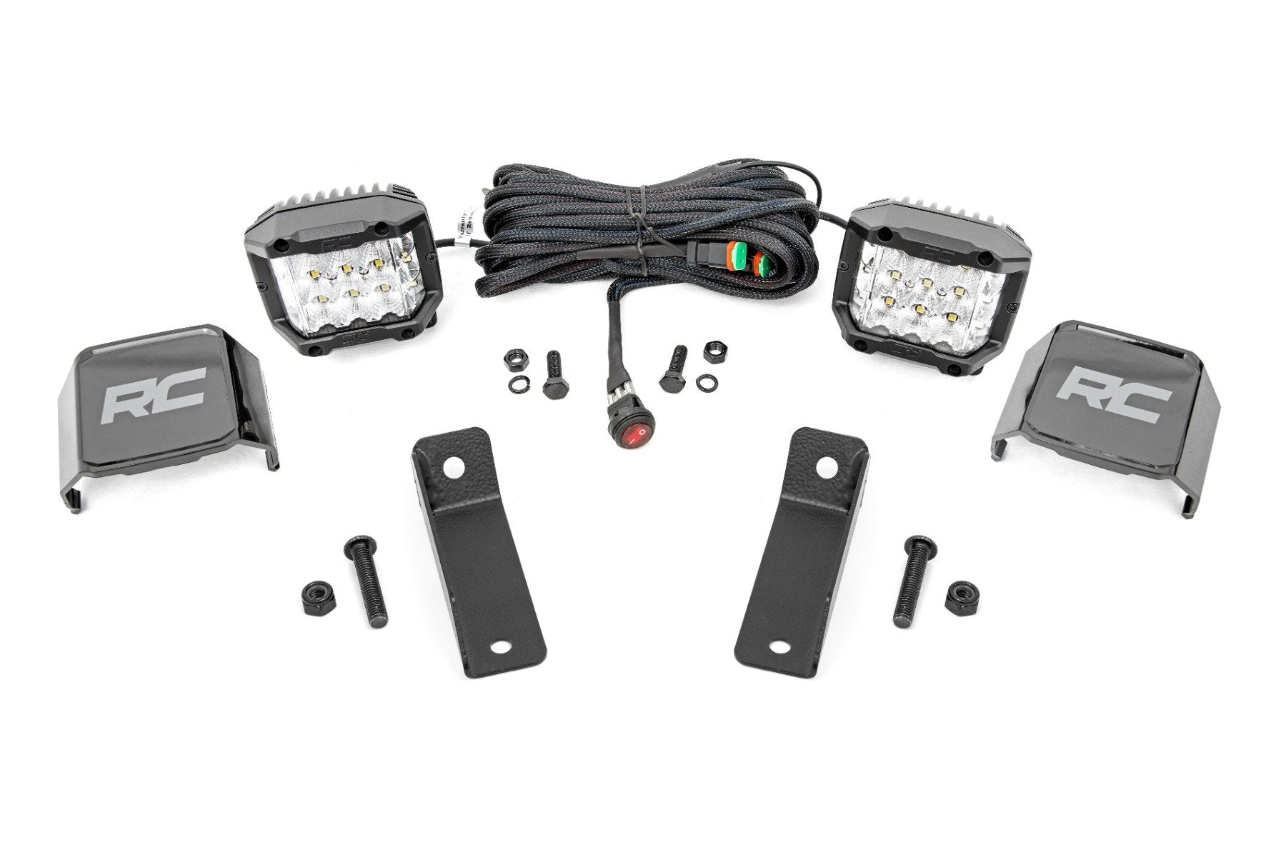 Rough Country LED Kit Rear Mount 2" Chrome Wide Angle Can-Am Maverick Sport 97083