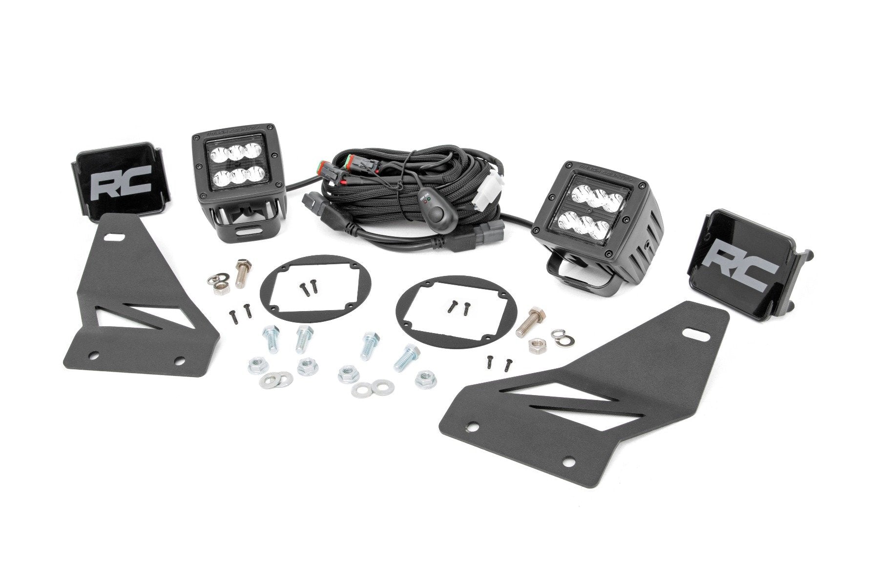 Rough Country Nissan LED Fog Light Kit Black Series 05-19 Frontier 71023