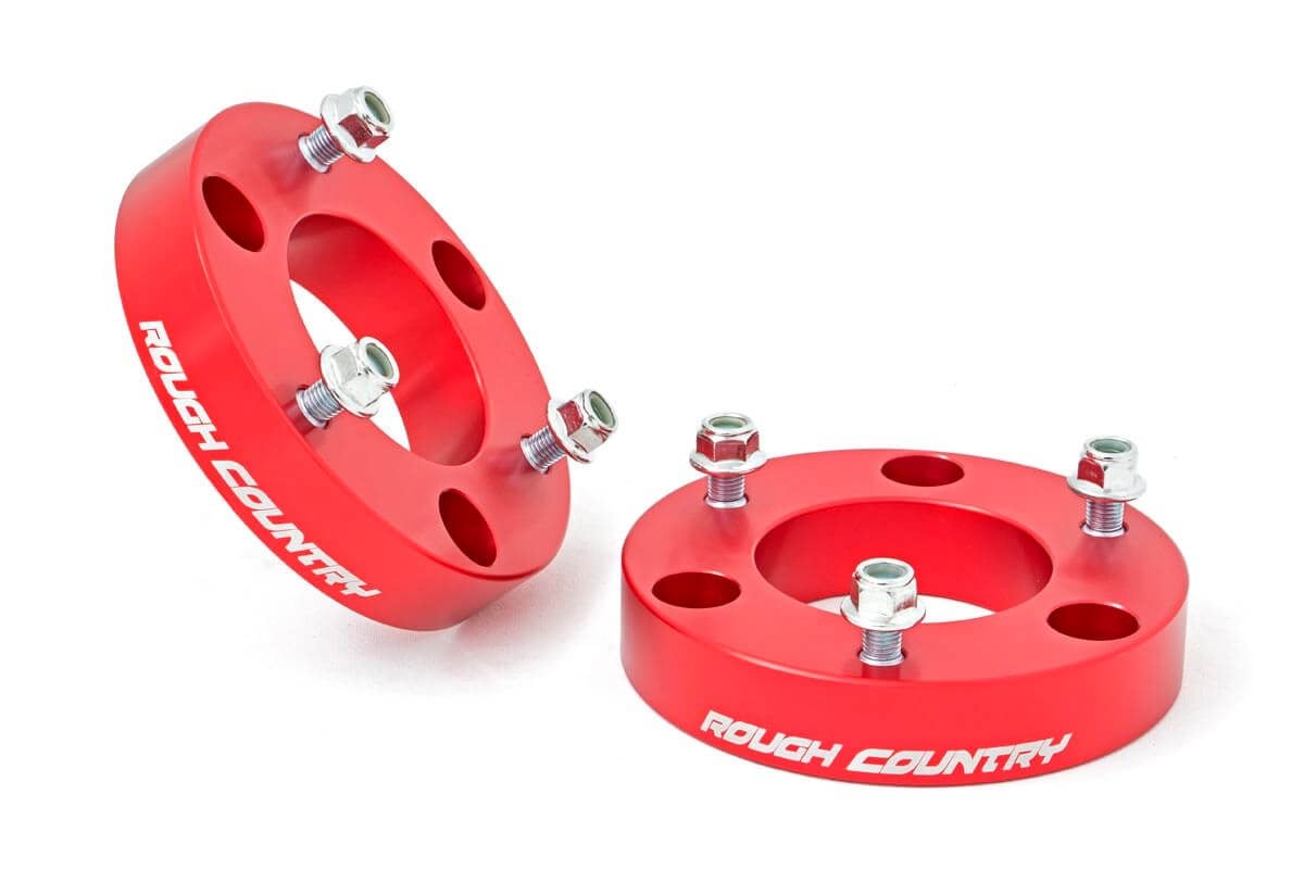 Rough Country 2in Nissan Leveling Strut Extensions Red 04-15 Titan 863RED