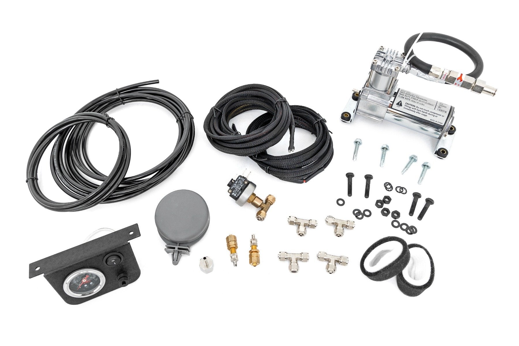 Rough Country Air Compressor Kit w/Gauge Onboard Air w/Gauge Universal 10100
