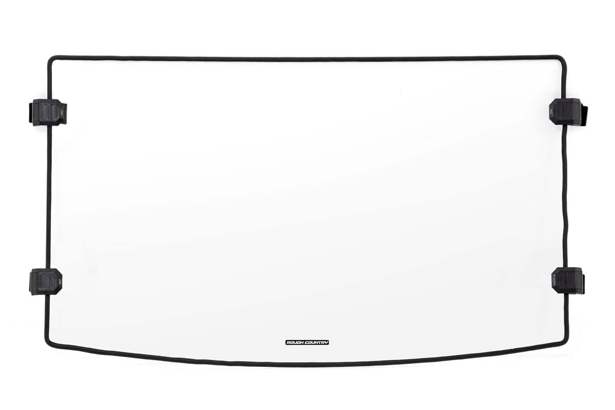Rough Country Scratch Resistant Full Windshield for 13-25 Polaris Ranger 98132010