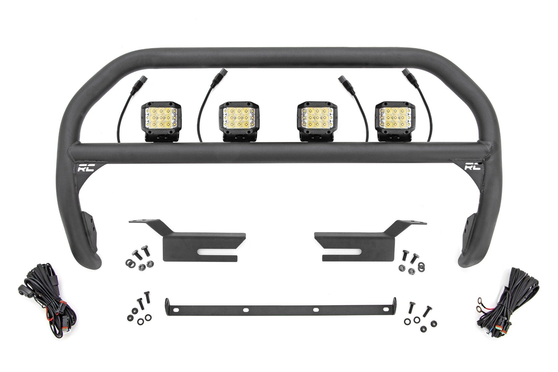 Rough Country Nudge Bar 3 In Osram Wide Angle LEDs x4 Ford Bronco 4WD 2021 51050