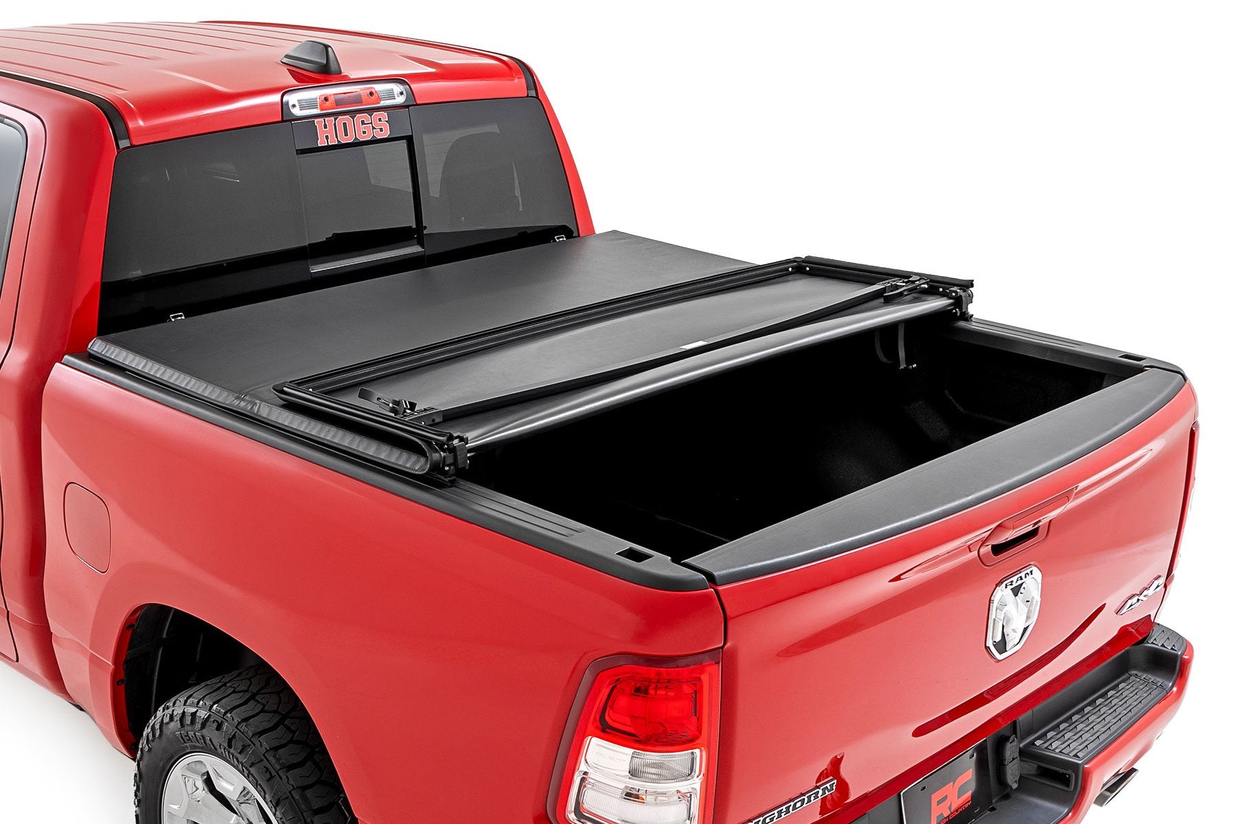 Rough Country Soft Tri-Fold Bed Cover | 5'7" Bed | for Ram 1500 (19-26)/1500 TRX (21-24)