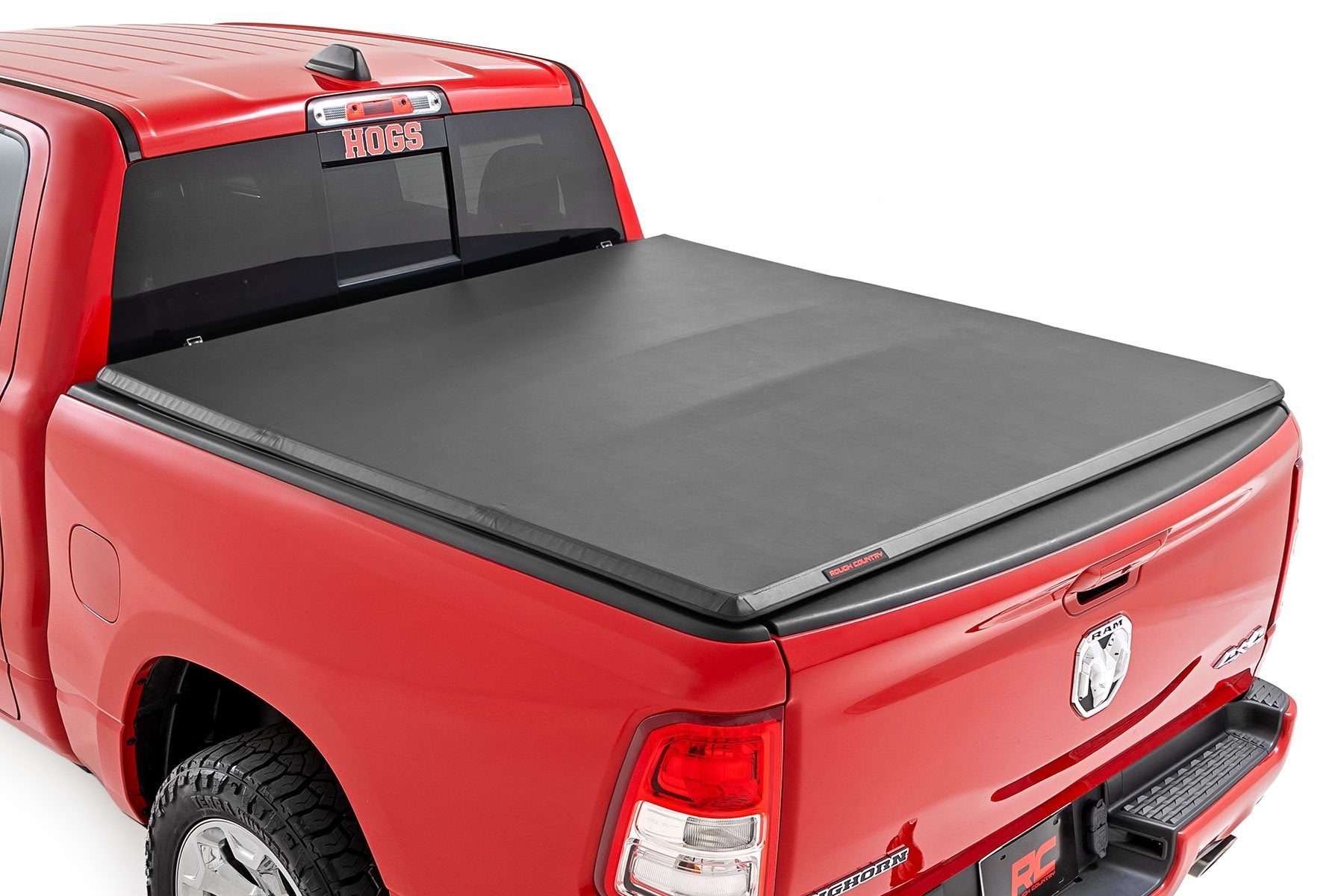 Rough Country Soft Tri-Fold Bed Cover | 6'4" Bed | for Ram 1500 (19-26)/1500 TRX (21-24) 41309650A