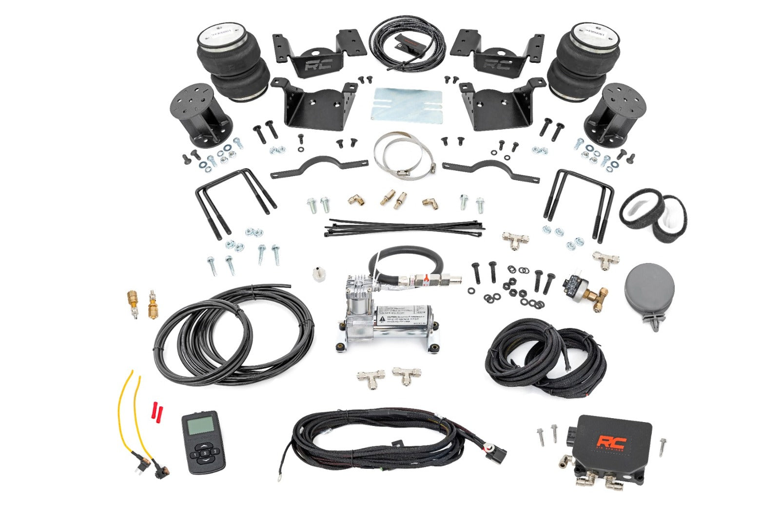 Rough Country Air Spring Kit w/Compressor 7.5" Lift Chevy/GMC 2500/3500HD 11-19 -5