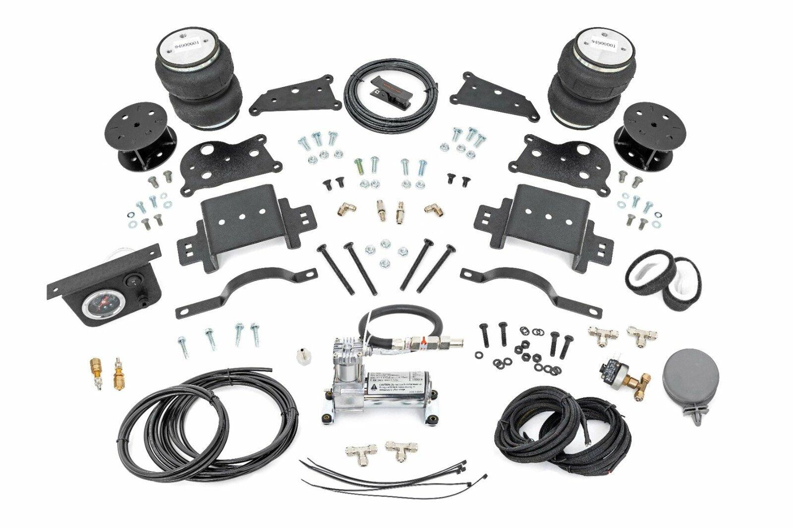 Rough Country Air Spring Spacer Kit w/ Compressor 5" Lift for Ram 2500 4WD 14-24 -3