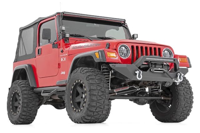 Full Width Front LED Winch Bumper fits Jeep 87-06 Wrangler YJ/TJ 10595