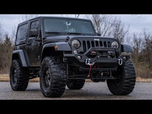 Jeep Full Width Front LED Winch HD Bumper JK, JL, Gladiator JT 10596