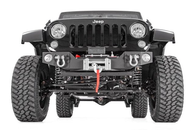 Jeep Hybrid Stubby Winch Bumper w/Fog Mounts 07-18 Wrangler JK 1062