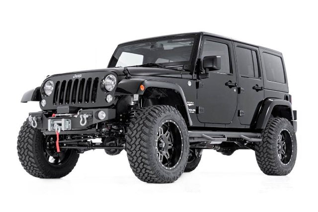 Jeep Hybrid Stubby Winch Bumper w/Fog Mounts 07-18 Wrangler JK 1062