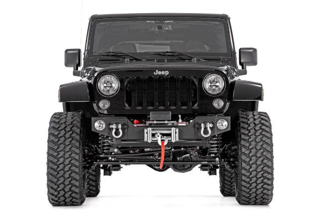 Jeep Hybrid Stubby Winch Bumper w/Fog Mounts 07-18 Wrangler JK 1062